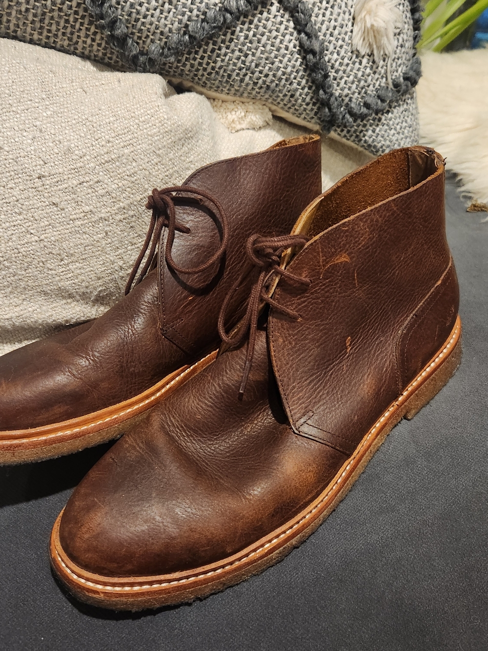 Ralph Lauren Dark Brown Leather Chukka Boots